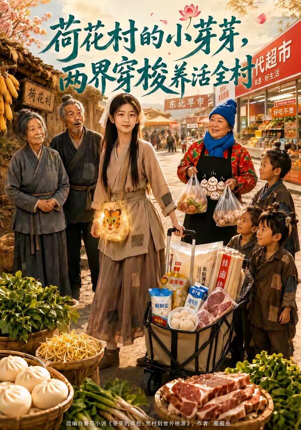 荷花村的小芽芽，兩屆穿梭養活全村