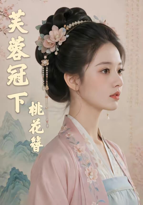 芙蓉冠下桃花簪